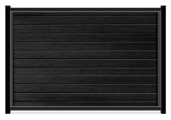 FenceTrac Black Onyx mixed material fence