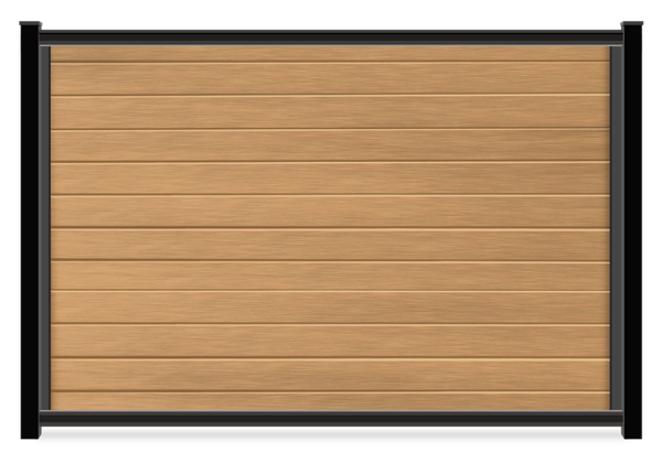 FenceTrac Topical Teak mixed material fence