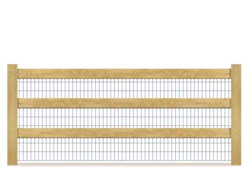 Post & Board With Wire Mesh wood fence in Virginia Beach, VA