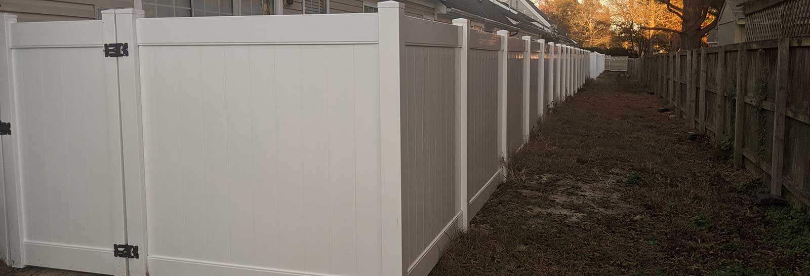 residential or commercial vinyl privacy fence installation